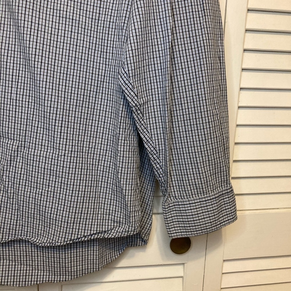 Wrangler Blue Plaid Button Down Shirt Size Large - Picture 4 of 9